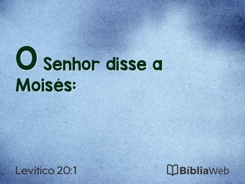 Levítico 20:1 em imagem para compartilhar