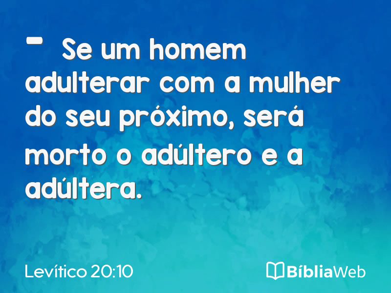 Levítico 20:10 em imagem para compartilhar