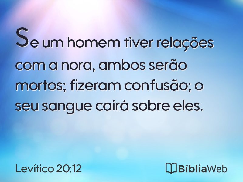 Levítico 20:12 em imagem para compartilhar
