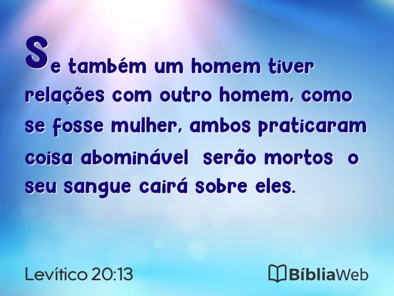 Levítico 20:13 em imagem para compartilhar