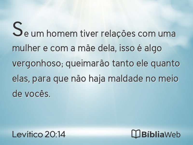 Levítico 20:14 em imagem para compartilhar