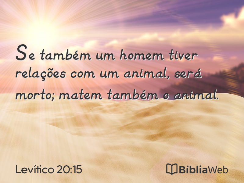Levítico 20:15 em imagem para compartilhar