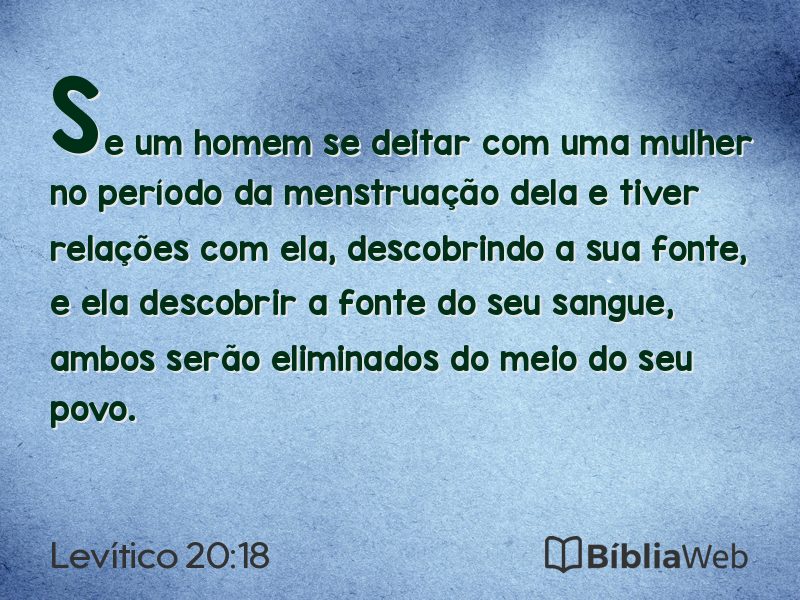 Levítico 20:18 em imagem para compartilhar
