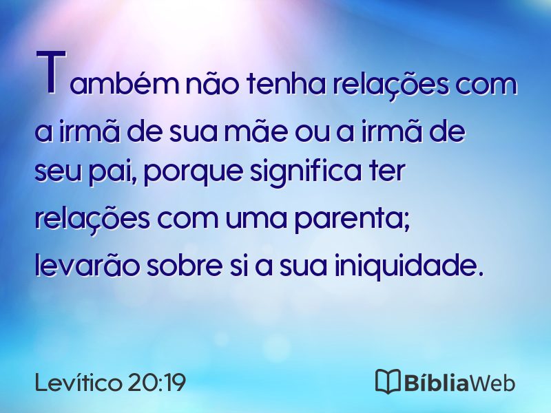 Levítico 20:19 em imagem para compartilhar