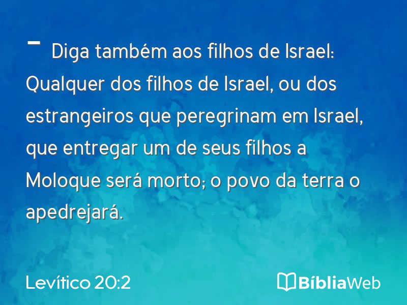 Levítico 20:2 em imagem para compartilhar