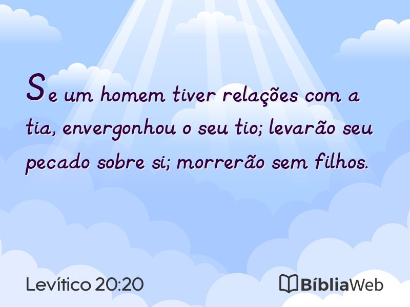 Levítico 20:20 em imagem para compartilhar