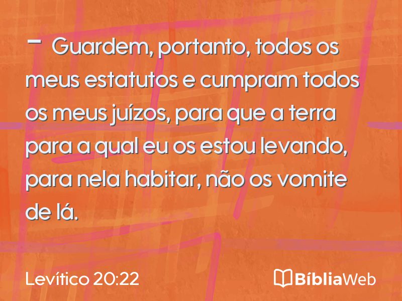 Levítico 20:22 em imagem para compartilhar