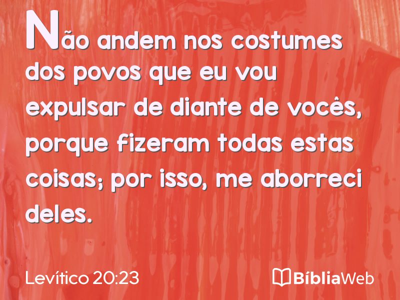 Levítico 20:23 em imagem para compartilhar