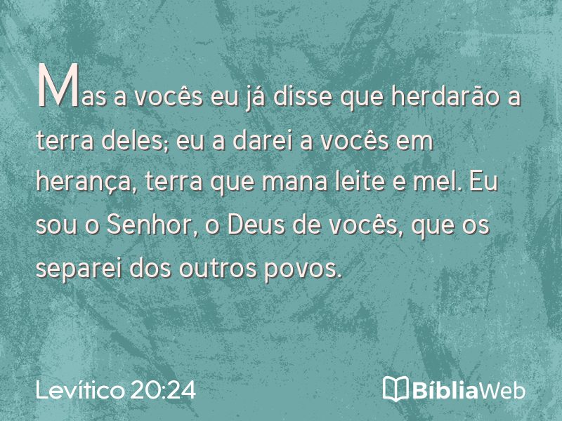 Levítico 20:24 em imagem para compartilhar