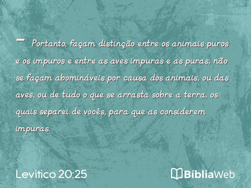 Levítico 20:25 em imagem para compartilhar