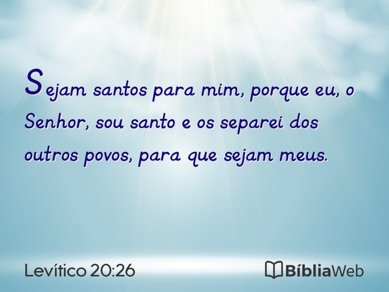 Levítico 20:26 em imagem para compartilhar