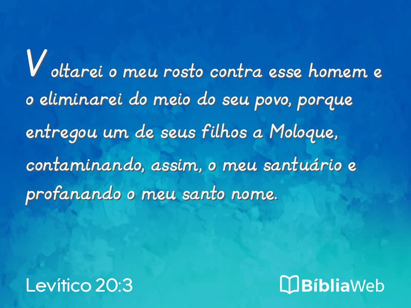 Levítico 20:3 em imagem para compartilhar