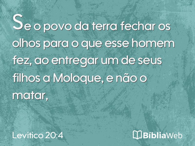 Levítico 20:4 em imagem para compartilhar