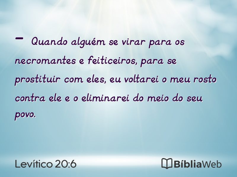 Levítico 20:6 em imagem para compartilhar