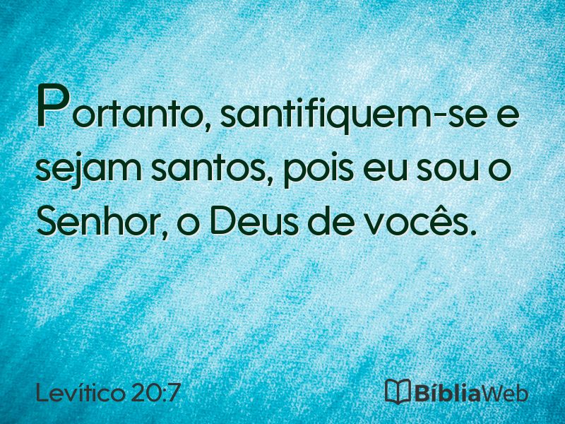Levítico 20:7 em imagem para compartilhar