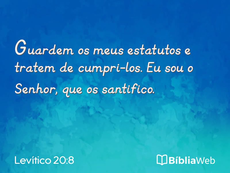 Levítico 20:8 em imagem para compartilhar