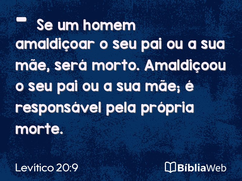 Levítico 20:9 em imagem para compartilhar