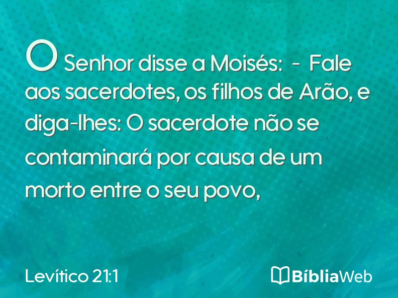 Levítico 21:1 em imagem para compartilhar