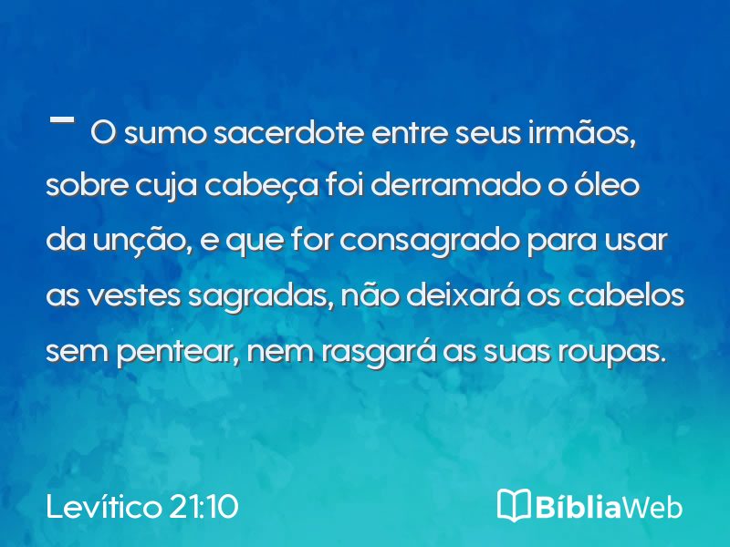 Levítico 21:10 em imagem para compartilhar