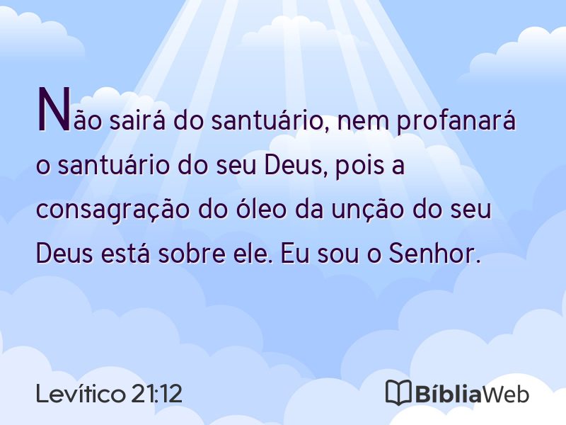 Levítico 21:12 em imagem para compartilhar