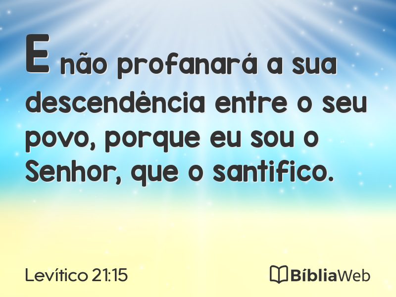 Levítico 21:15 em imagem para compartilhar