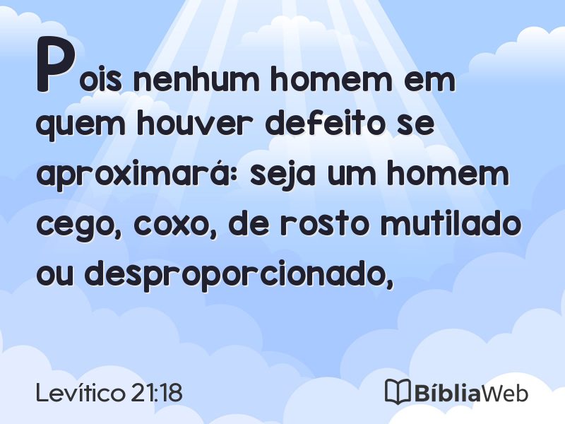 Levítico 21:18 em imagem para compartilhar