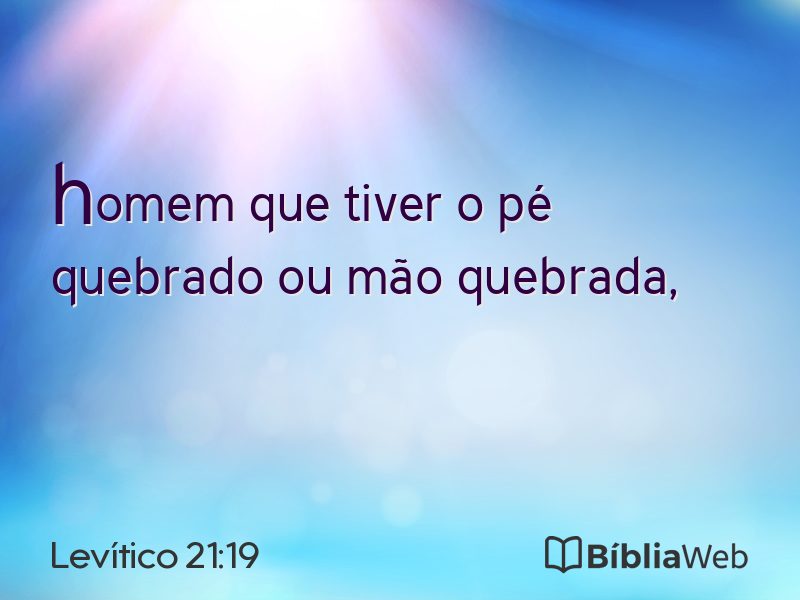 Levítico 21:19 em imagem para compartilhar