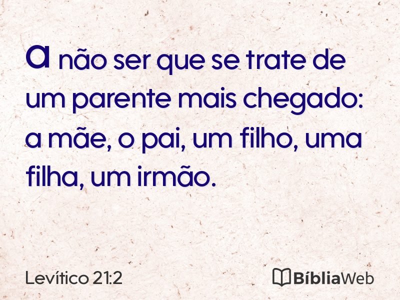 Levítico 21:2 em imagem para compartilhar