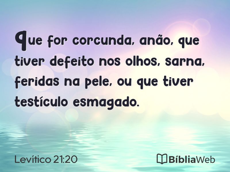 Levítico 21:20 em imagem para compartilhar