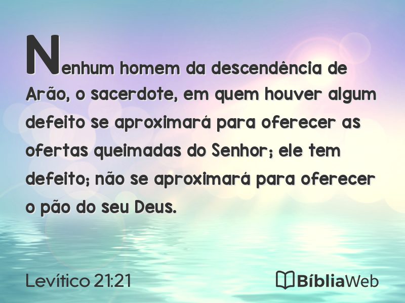 Levítico 21:21 em imagem para compartilhar