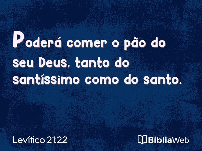 Levítico 21:22 em imagem para compartilhar