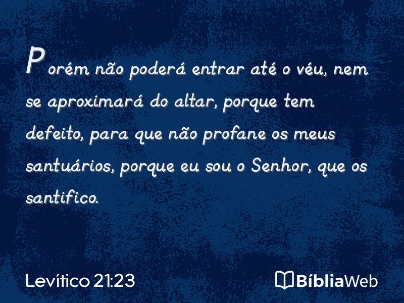 Levítico 21:23 em imagem para compartilhar