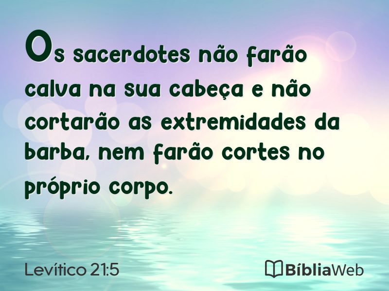 Levítico 21:5 em imagem para compartilhar