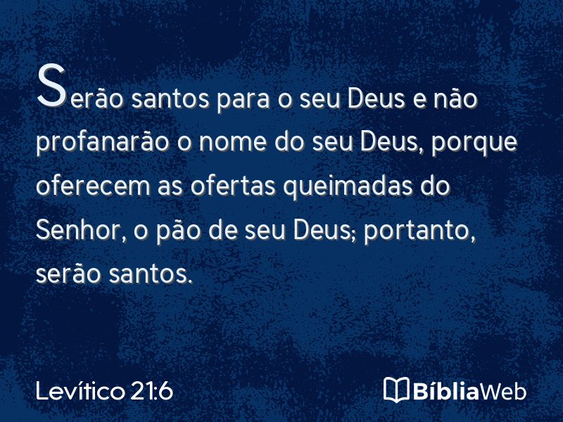 Levítico 21:6 em imagem para compartilhar