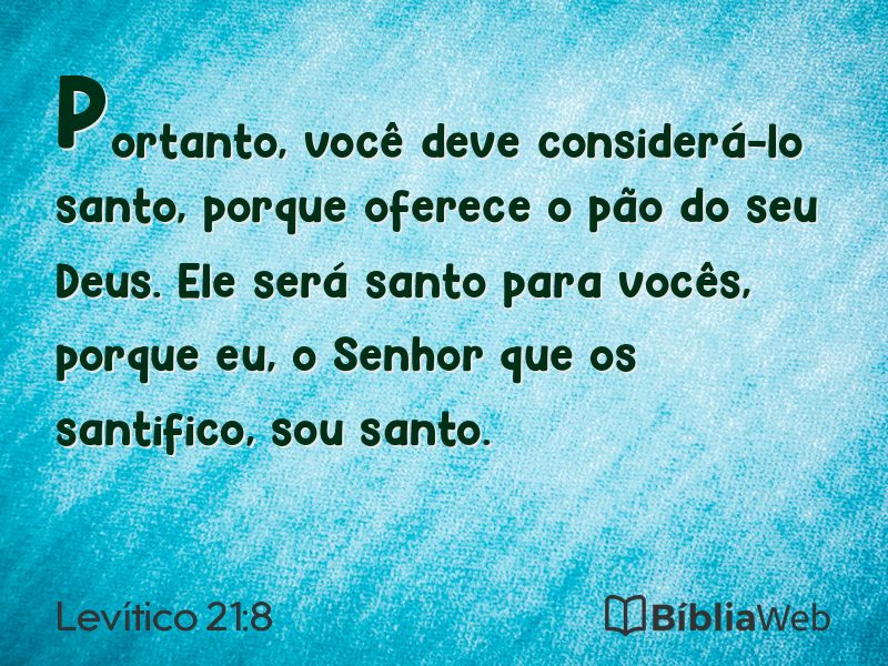 Levítico 21:8 em imagem para compartilhar
