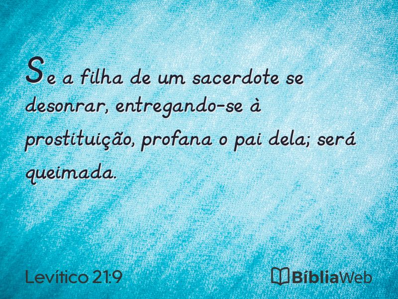 Levítico 21:9 em imagem para compartilhar
