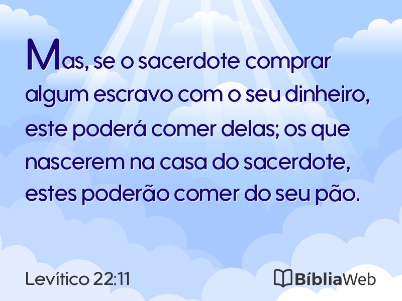 Levítico 22:11 em imagem para compartilhar