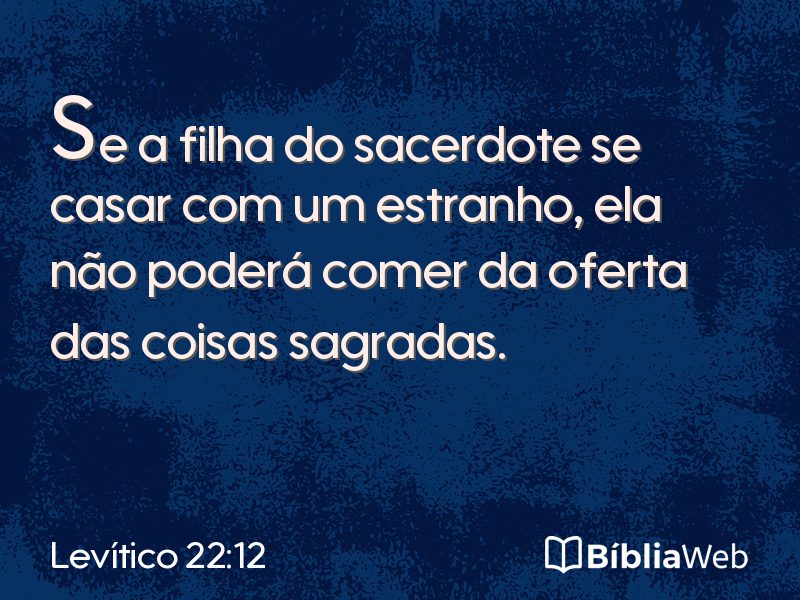 Levítico 22:12 em imagem para compartilhar