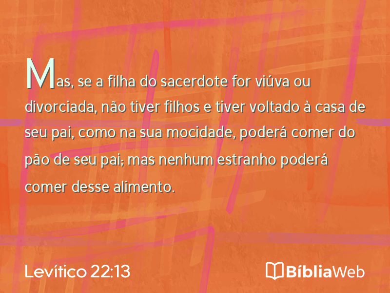 Levítico 22:13 em imagem para compartilhar