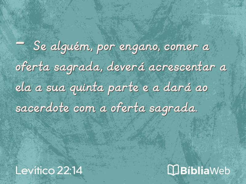 Levítico 22:14 em imagem para compartilhar