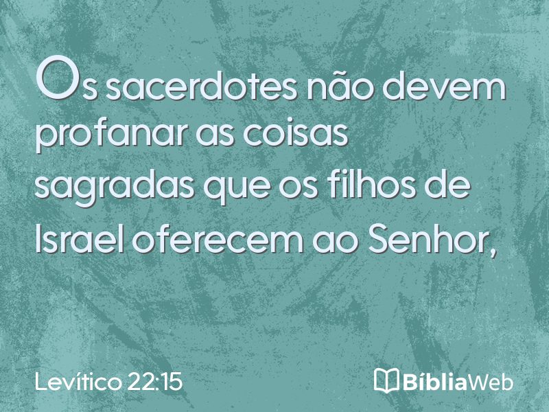 Levítico 22:15 em imagem para compartilhar