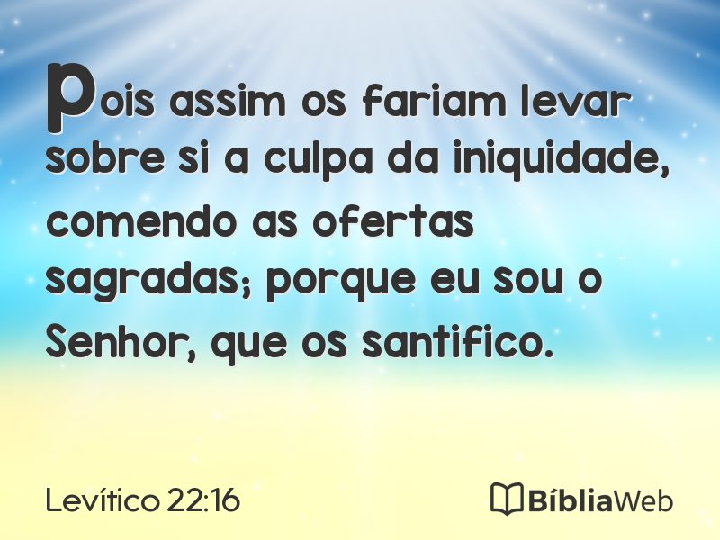 Levítico 22:16 em imagem para compartilhar