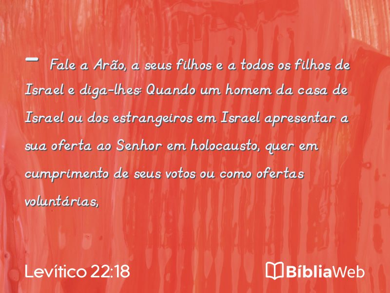 Levítico 22:18 em imagem para compartilhar