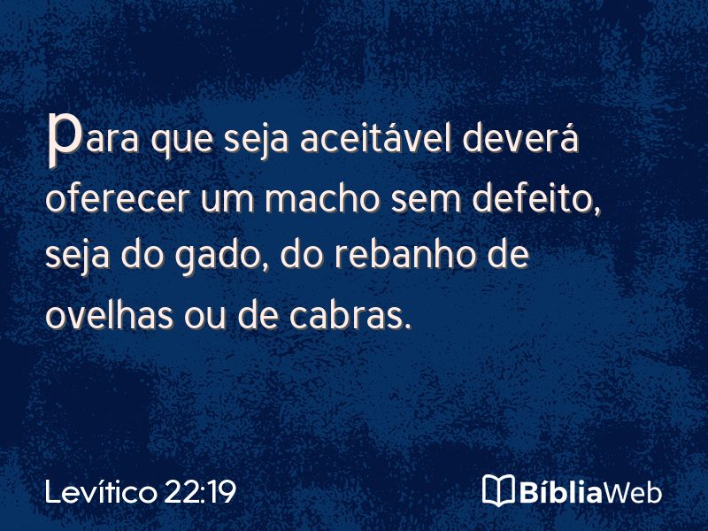Levítico 22:19 em imagem para compartilhar
