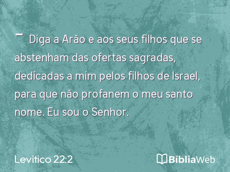 Levítico 22:2 em imagem para compartilhar