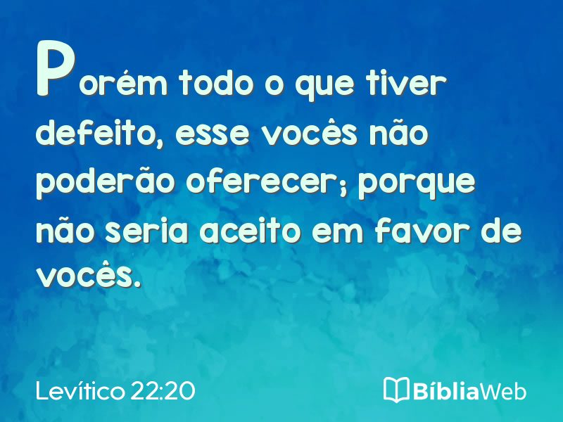 Levítico 22:20 em imagem para compartilhar