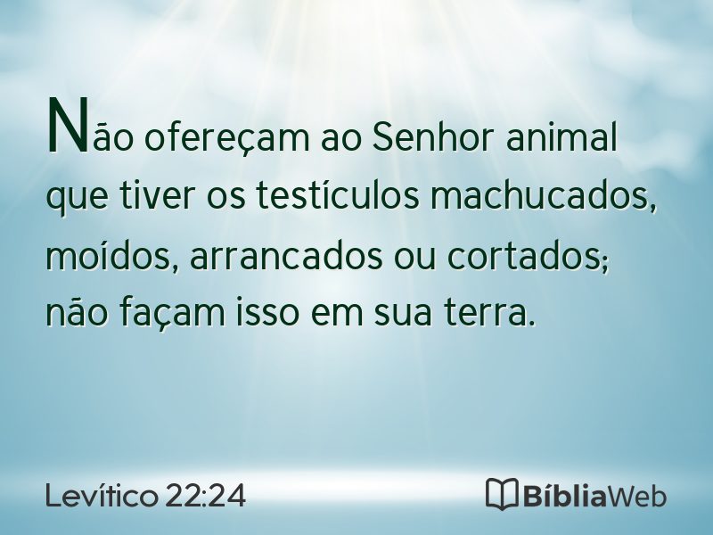 Levítico 22:24 em imagem para compartilhar