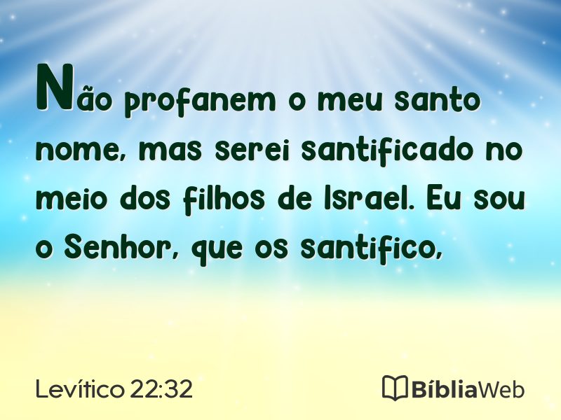 Levítico 22:32 em imagem para compartilhar