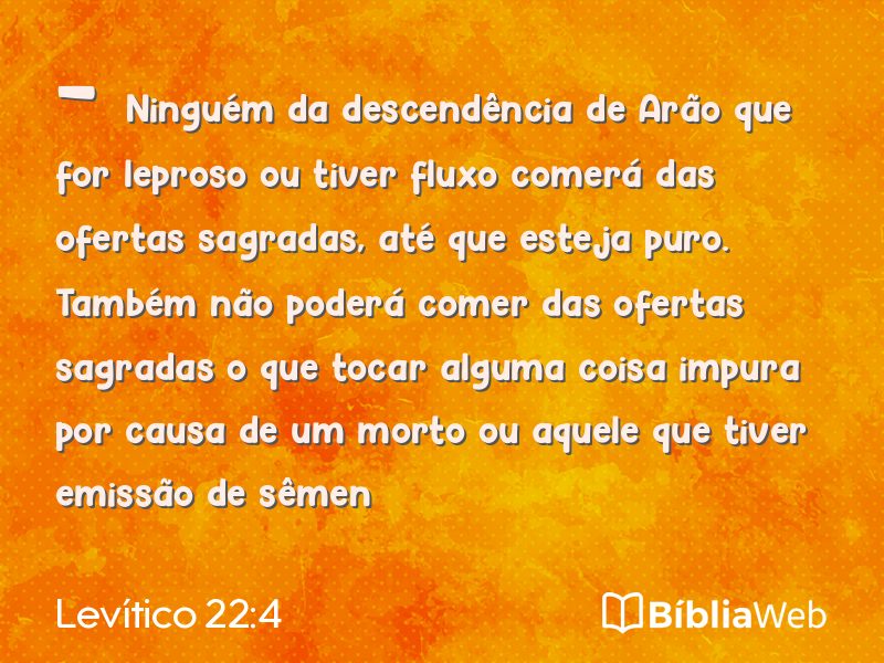 Levítico 22:4 em imagem para compartilhar