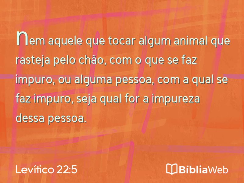Levítico 22:5 em imagem para compartilhar